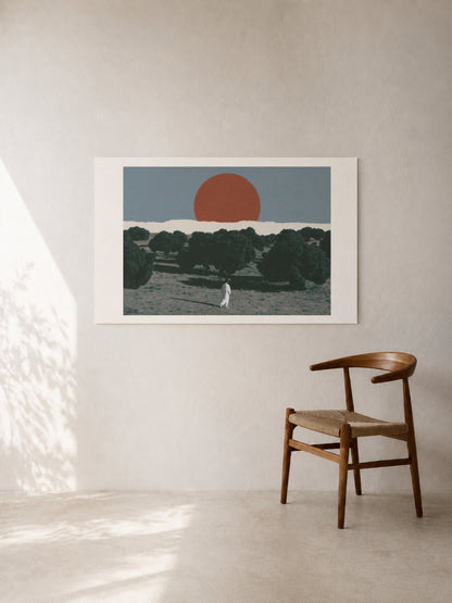 Red Sun Behind the Trees II art print