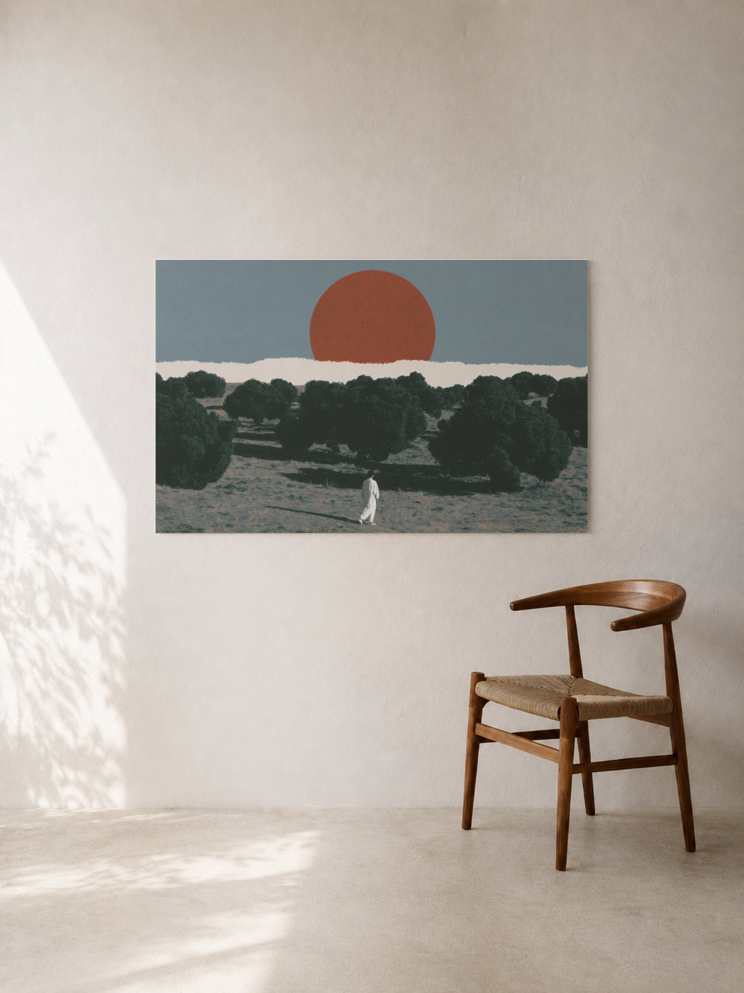 Red Sun Behind the Trees II