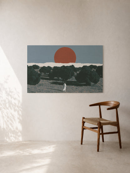 Red Sun Behind the Trees II art print
