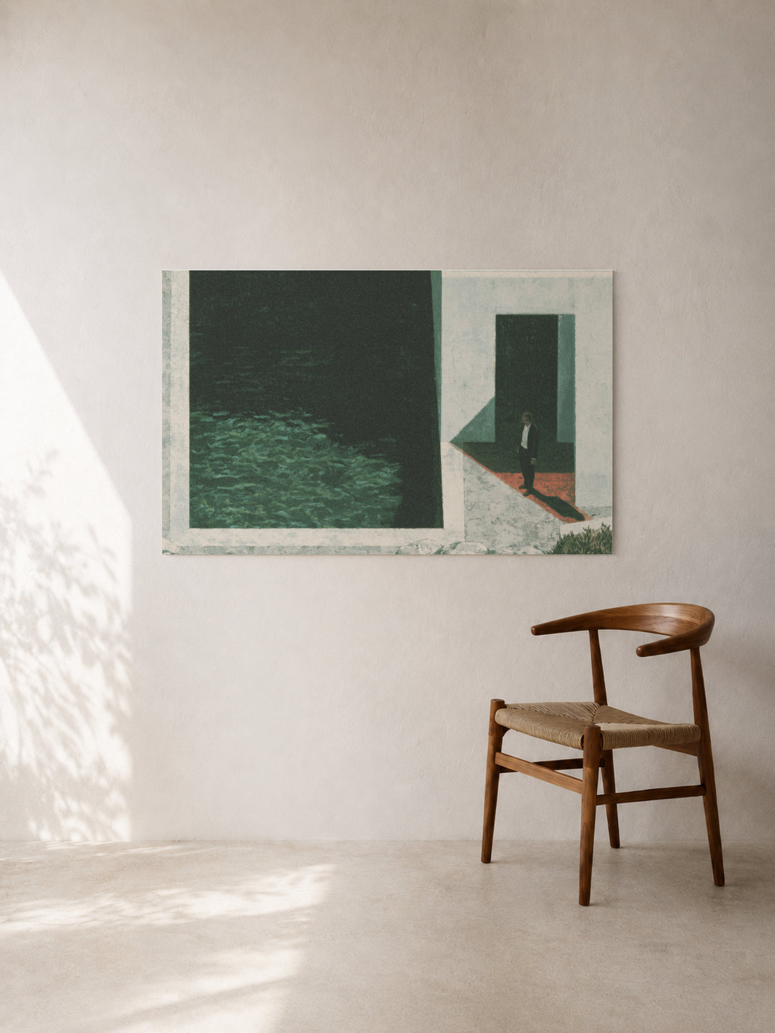 Pool Behind the White Wall