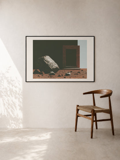 Red Door in the Open Ground art print