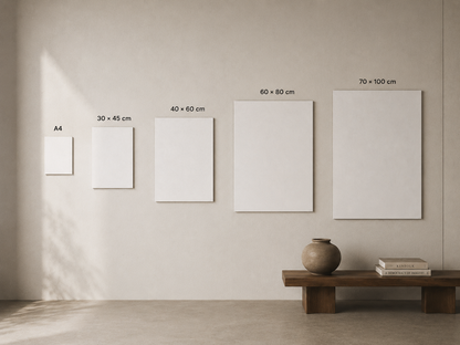 Framed wall art print mockup
