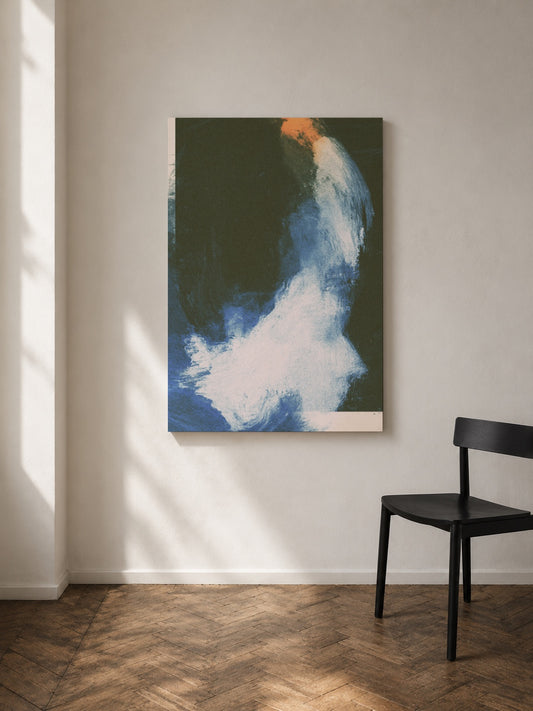 White Shape With Orange Edge