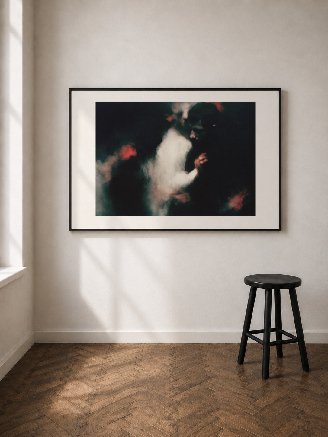 Red Room With Passing Figures