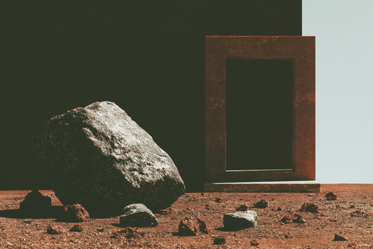 Red Door in the Open Ground