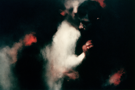 Red Room With Passing Figures