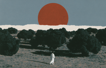 Red Sun Behind the Trees II art print