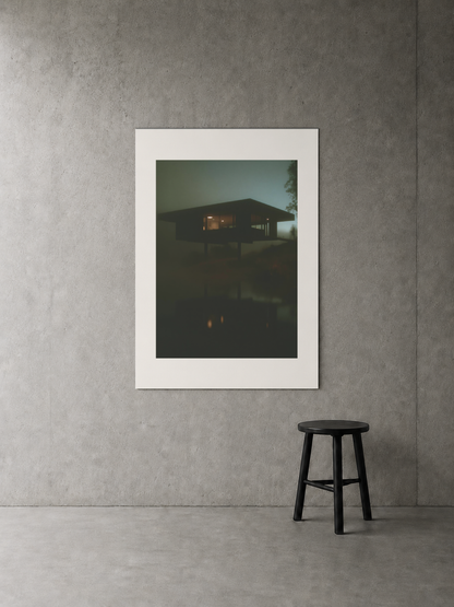 House above Dark Water art print