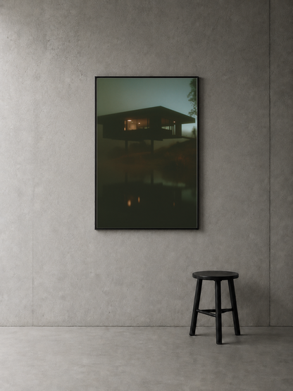 House above Dark Water art print